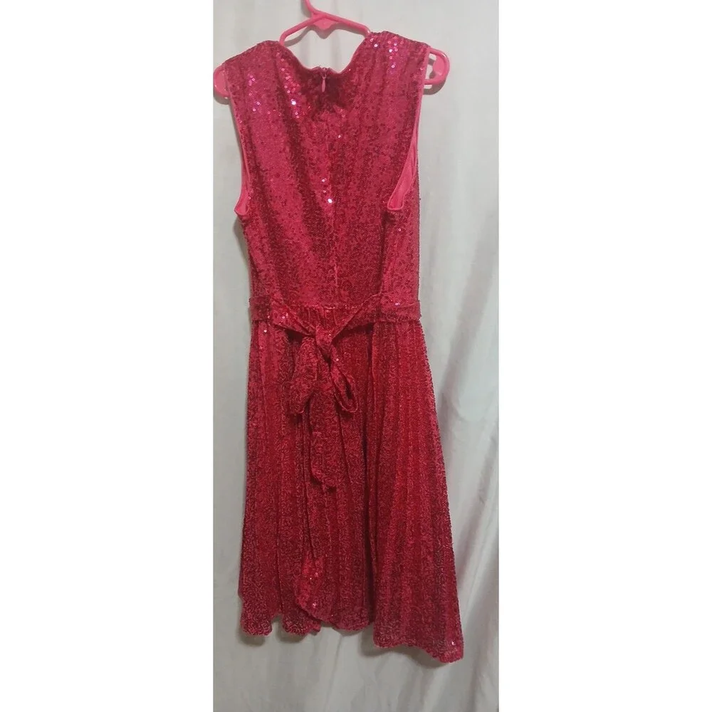 Grace Karin Girls Sequin Dress Sleeveless Prom Party Formal Red Size 12 Year